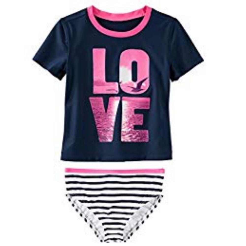 OHSHKOSH B’GOSH GIRLS SIZE 4/5 TWO PIECE SWIMSUIT